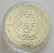 Rwanda 500 Amafaranga 2013 Lunar Snake Silver