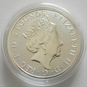 United Kingdom 5 Pounds 2021 Queens Beasts Greyhound of Richmond 2 Oz Silver