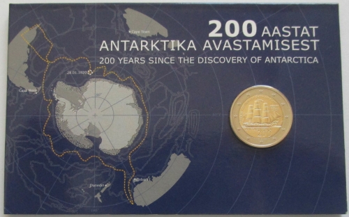 Estonia 2 Euro 2020 200 Years Disovery of Antarctica BU