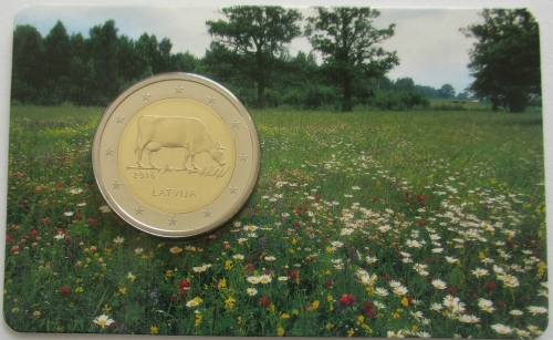 Latvia 2 Euro 2016 Cow BU