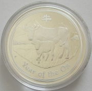 Australia 1 Dollar 2009 Lunar II Ox 1 Oz Silver Proof