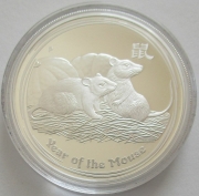 Australia 1 Dollar 2008 Lunar II Rat / Mouse 1 Oz Silver...