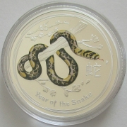 Australia 1 Dollar 2013 Lunar II Snake Coloured 1 Oz...