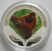 Tuvalu 1 Dollar 2011 Wildlife in Need Orang-Utan