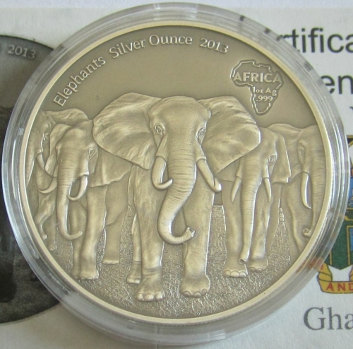 Ghana 5 Cedis 2013 Tiere Elefanten