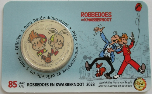Belgien 5 Euro 2023 85 Jahre Spirou & Fantasio Koloriert