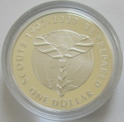 New Zealand 1 Dollar 2007 100 Years Scouting Silver