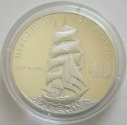 Nauru 10 Dollars 2008 Schiffe Greif