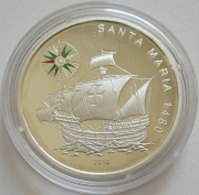 Benin 1000 Francs 2010 Ships Santa Maria Silver