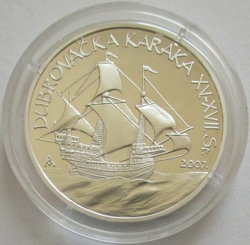 Croatia 150 Kuna 2007 Ships Dubrovačka Karaka Silver