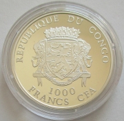 Congo 1000 Francs 2007 200 Years Battle of Trafalgar HMS...