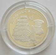 Cook Islands 1 Dollar 2009 Ships Gorch Fock Silver