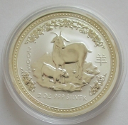 Australia 2 Dollars 2003 Lunar I Goat 2 Oz Silver