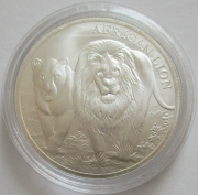 Congo 5000 Francs 2016 African Lion 1 Oz Silver