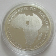 Chad 5000 Francs 2017 African Lion 1 Oz Silver