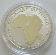Chad 5000 Francs 2018 African Lion 1 Oz Silver