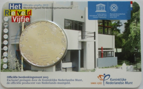 Netherlands 5 Euro 2013 UNESCO Rietveld Schröder House in Utrecht BU