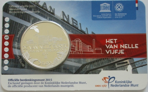 Niederlande 5 Euro 2015 UNESCO Van-Nelle-Fabrik in Rotterdam BU