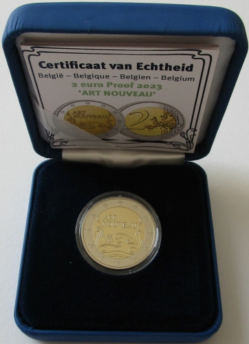 Belgium 2 Euro 2023 Art Nouveau Proof