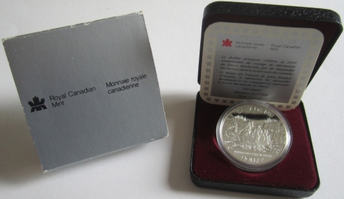 Canada 1 Dollar 1989 200 Years Mackenzie Expedtion Silver Proof