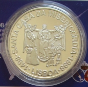 Portugal 1000 Escudos 1998 500 Years Lisbon Holy House of Mercy Silver Proof