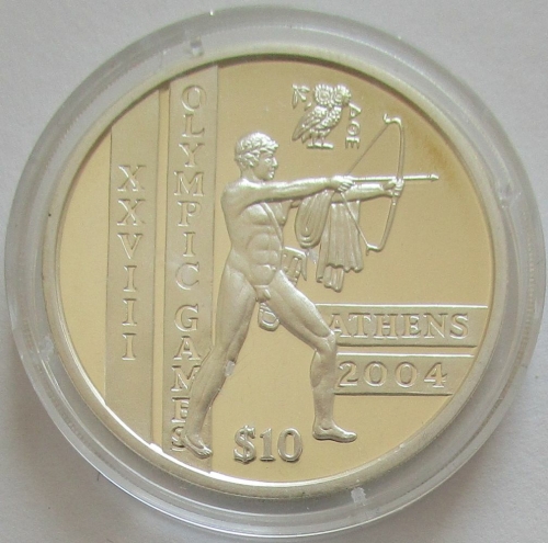 Sierra Leone 10 Dollars 2003 Olympia Athen Bogenschießen
