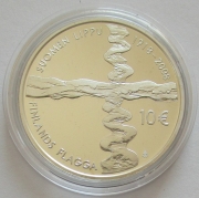 Finland 10 Euro 2008 Eurstar 90 Years National Flag...