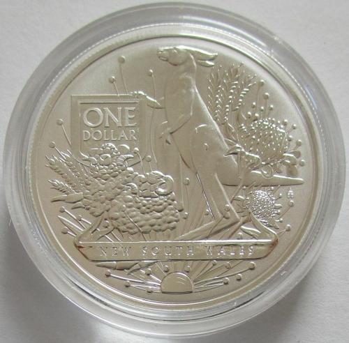 Australia 1 Dollar 2022 Coat of Arms New South Wales 1 Oz Silver
