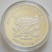 Chad 5000 Francs 2022 Mandala Zebra 1 Oz Silver