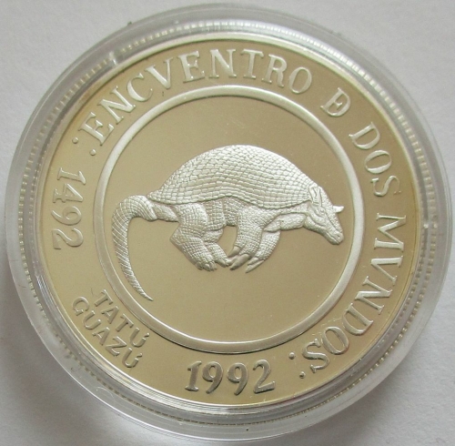 Argentina 25 Pesos 1994 Ibero-America Giant Armadillo Silver