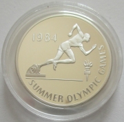 Jamaica 10 Dollars 1984 Olympics Los Angeles Sprint Silver