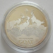 Niue 2 Dollars 2015 Lunar Goat 1 Oz Silver