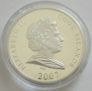Cook Islands 10 Dollars 2007 World Monuments Petra 1 Oz Silver