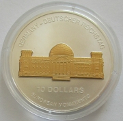 Nauru 10 Dollars 2003 European Monuments Reichstag in Berlin