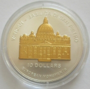 Nauru 10 Dollars 2003 European Monuments St. Peters...