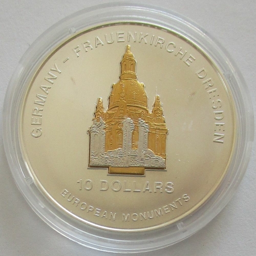 Nauru 10 Dollars 2004 European Monuments Frauenkirche in Dresden