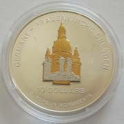 Nauru 10 Dollars 2004 European Monuments Frauenkirche in...