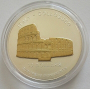 Nauru 10 Dollars 2004 European Monuments Colosseum in...