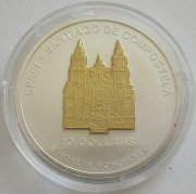 Nauru 10 Dollars 2006 European Monuments Santiago de...