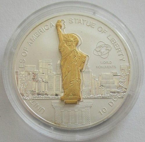 Cook-Inseln 10 Dollars 2006 World Monuments Freiheitsstatue in New York