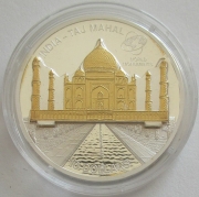 Cook Islands 10 Dollars 2007 World Monuments Taj Mahal in Agra 1 Oz Silver