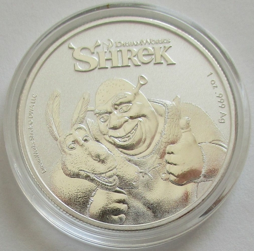 Niue 2 Dollars 2021 20 Years Shrek 1 Oz Silver
