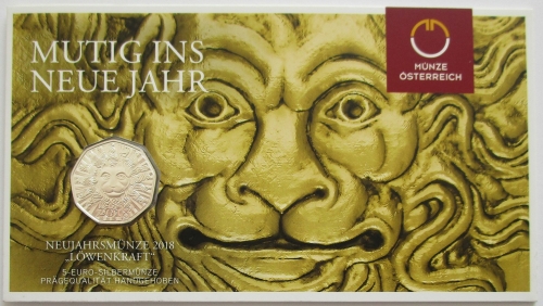 Österreich 5 Euro 2018 Neujahr Löwenkraft BU