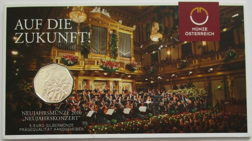 Österreich 5 Euro 2016 Neujahr Neujahrskonzert BU