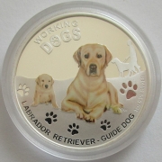 Tuvalu 1 Dollar 2010 Working Dogs Labrador Retriever 1 Oz...