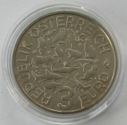 Austria 3 Euro 2018 Wildlife Parrot