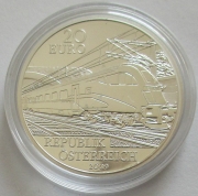 Austria 20 Euro 2009 Railways Railway of the Future Silver