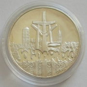 Poland 100000 Zlotych 1990 10 Years Solidarnosc 1 Oz Silver