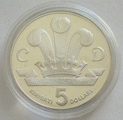 Kiribati 5 Dollars 1981 Royal Wedding Silver