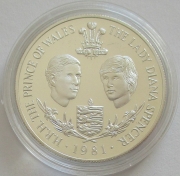 Guernsey 25 Pence 1981 Royal Wedding Silver Proof